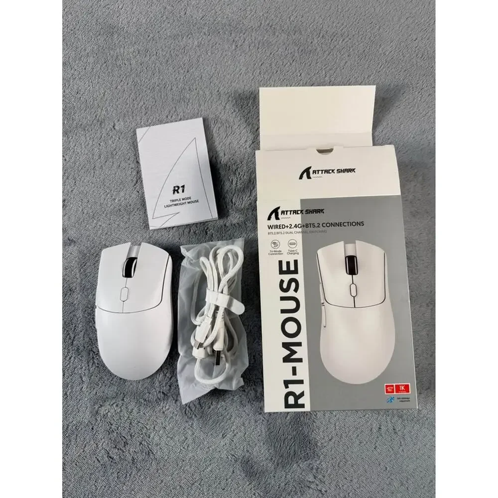 👉NEW IN BOX Attack Shark R1 Wireless Gaming Mouse